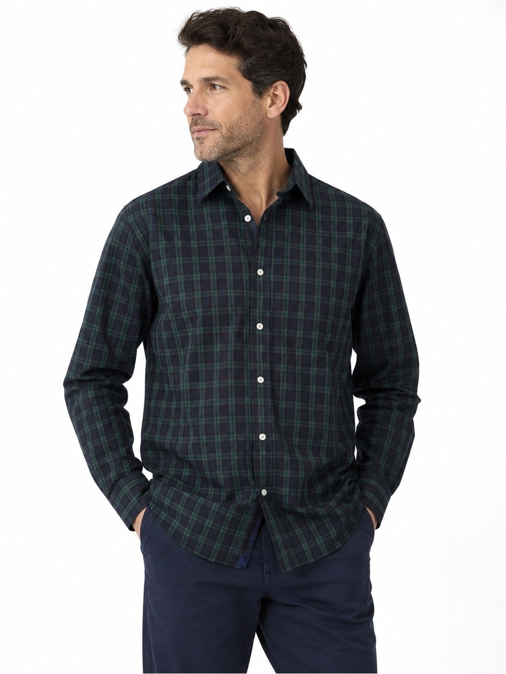 UNTUCKit Grant WF Blackwatch Plaid Wrinkle-Free Button Down Shirt XXL 100 Cotton